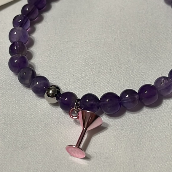 Coach Beaded Stretch Martini Bracelet Semi Precious - Picture 5 of 6